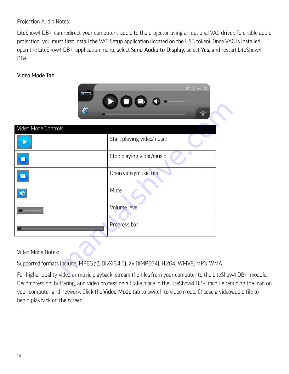 InFocus LITESHOW4 DB+ User Manual Download Page 16