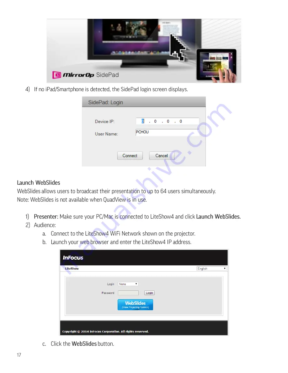 InFocus LITESHOW4 DB+ User Manual Download Page 19