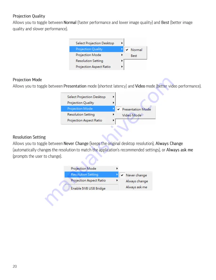 InFocus LITESHOW4 DB+ User Manual Download Page 22