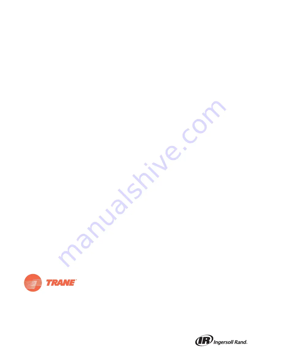 Ingersol Rand Trane YSC072E M Series Installation Instructions Manual Download Page 8