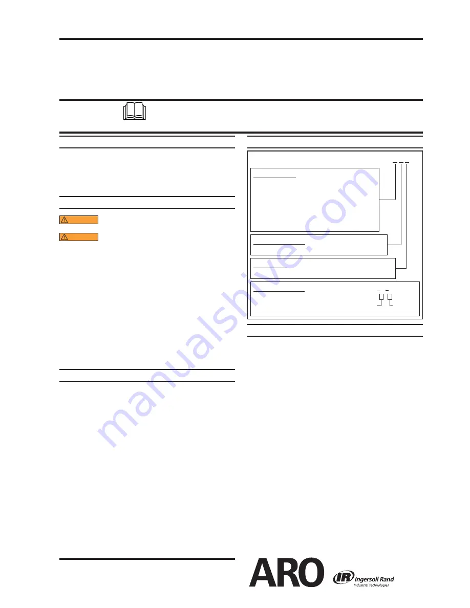 Ingersoll-Rand 66266-XXX-B Operator'S Manual Download Page 1