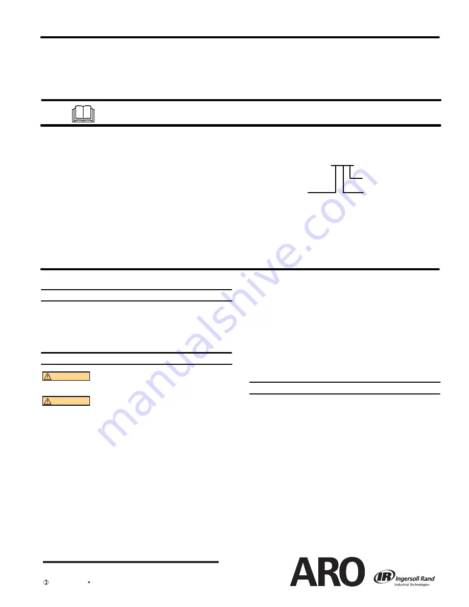 Ingersoll-Rand ARO 66266 Series Operator'S Manual Download Page 1