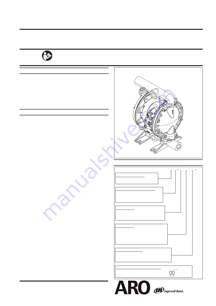 Ingersoll-Rand ARO 66607 A Series Operator'S Manual Download Page 1