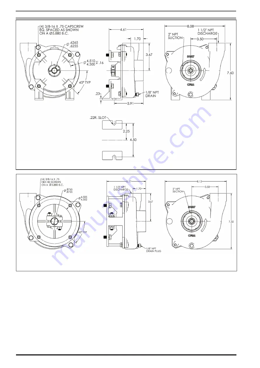 Ingersoll-Rand MP PUMPS CHEMFLO 4 145TC Operator'S Manual Download Page 12