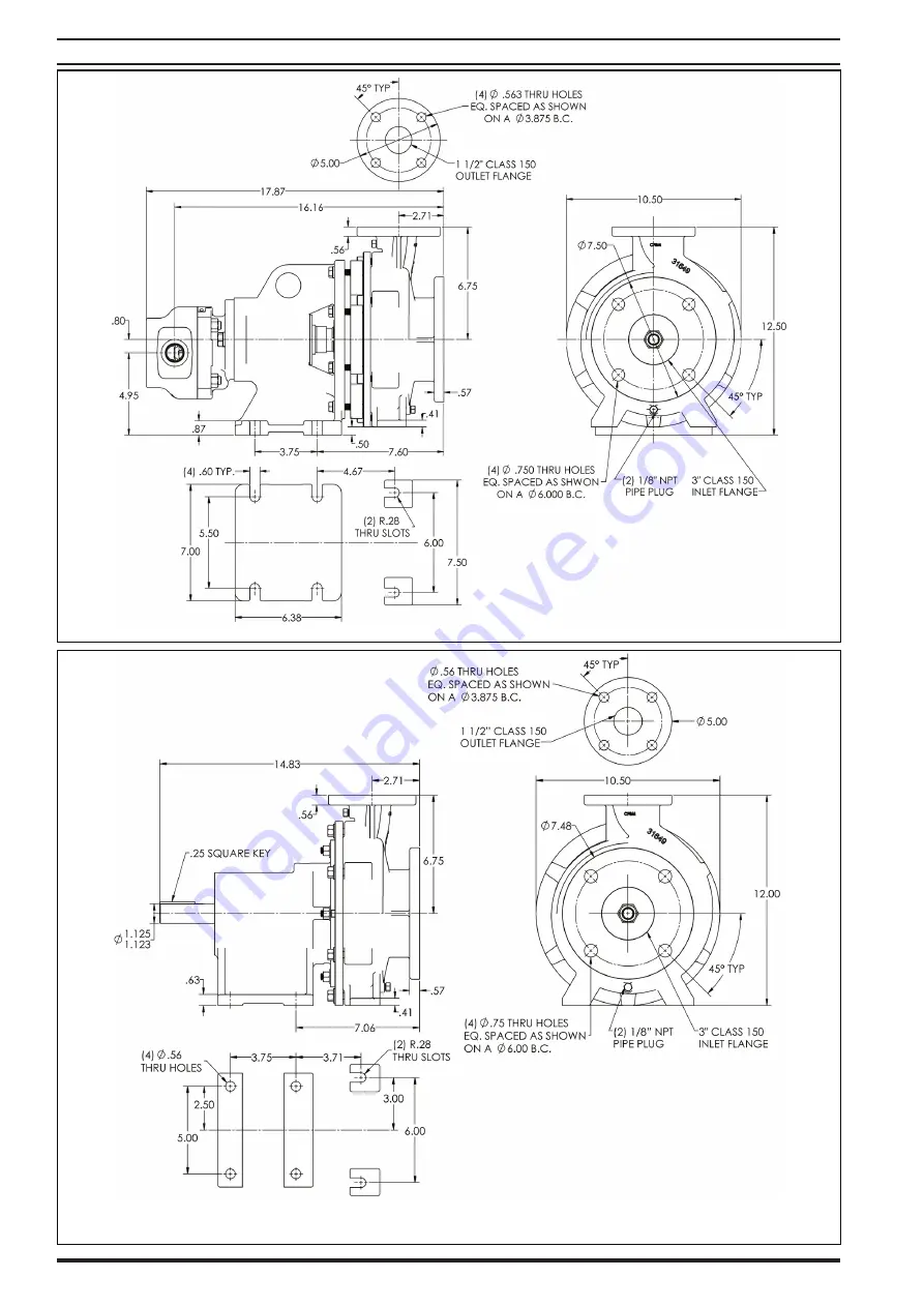 Ingersoll-Rand MP PUMPS CHEMFLO 8 Operator'S Manual Download Page 14