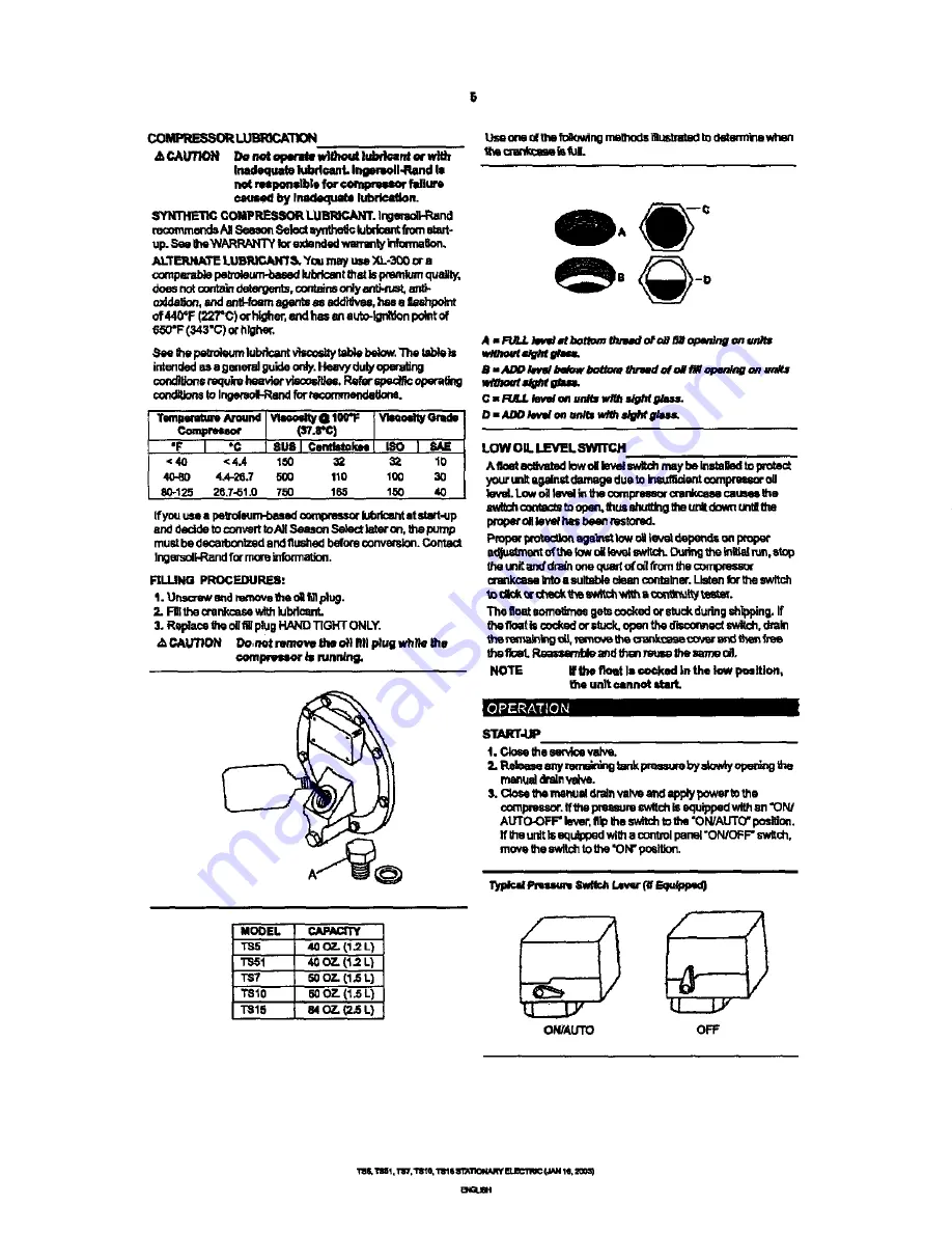 Ingersoll-Rand TS7N7.5 Owner'S Manual With Parts List Download Page 5