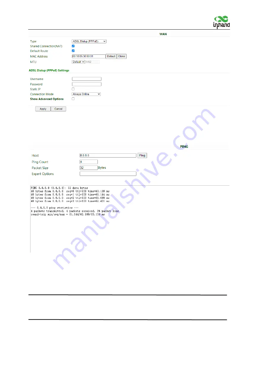 InHand IR305 Quick Installation Manual Download Page 7