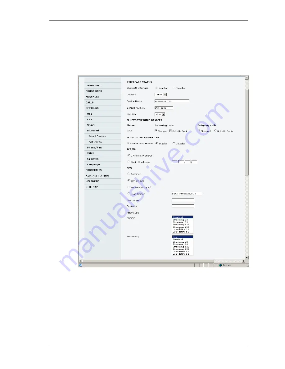 Inmarsat TT-3720A EXPLORER 700 User Manual Download Page 130