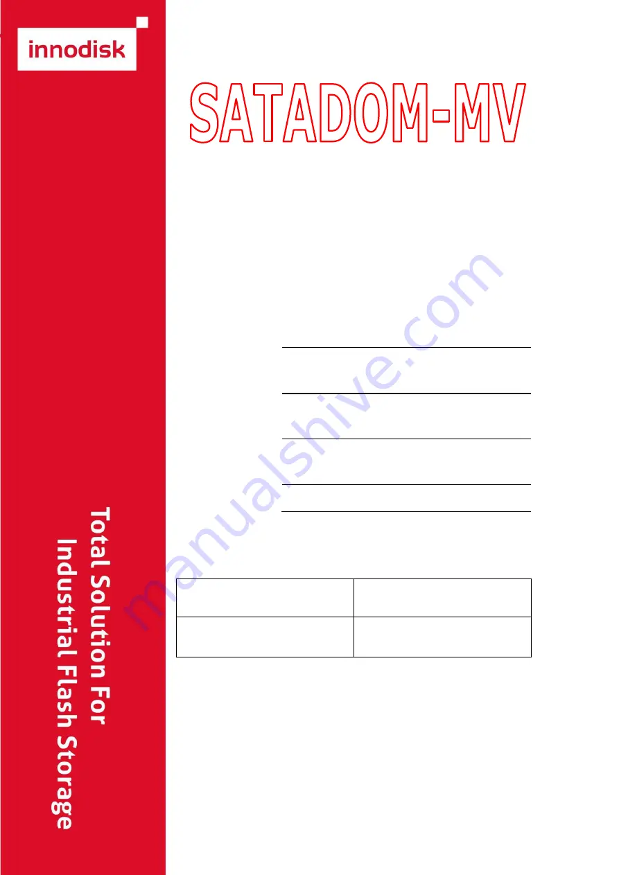 Innodisk SATADOM-MV 3ME3 08GB Manual Download Page 1