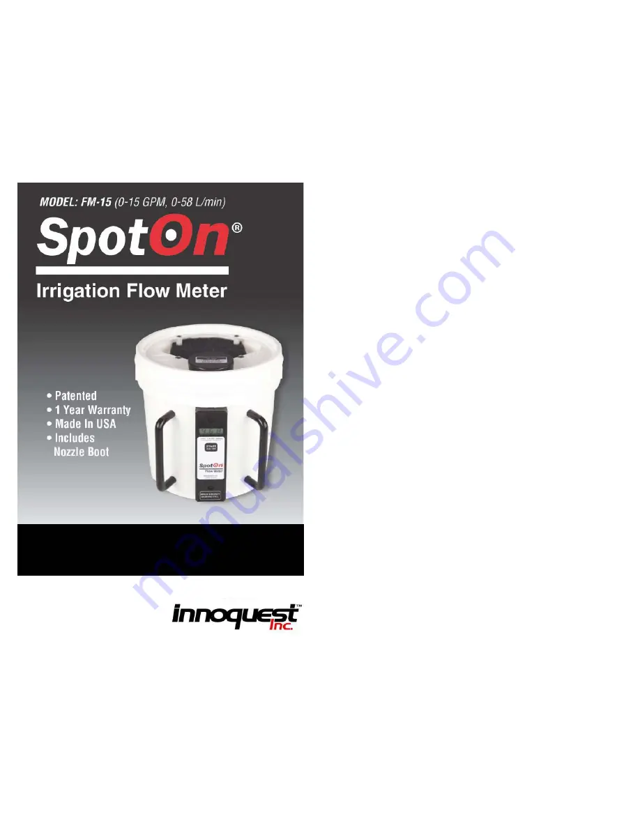 Innoquest SpotOn FM-15 Product Manual Download Page 1