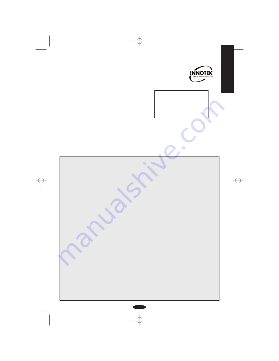 Innotek CS-1600TTE Operating Instructions Manual Download Page 1