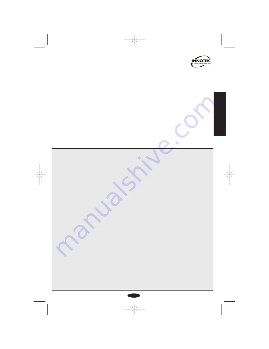 Innotek CS-1600TTE Operating Instructions Manual Download Page 13