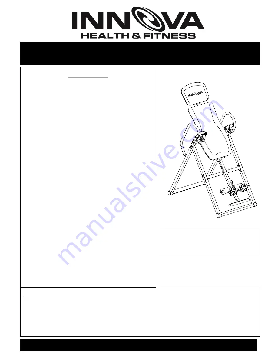 Innova ITX9600 Owner'S Manual Download Page 1