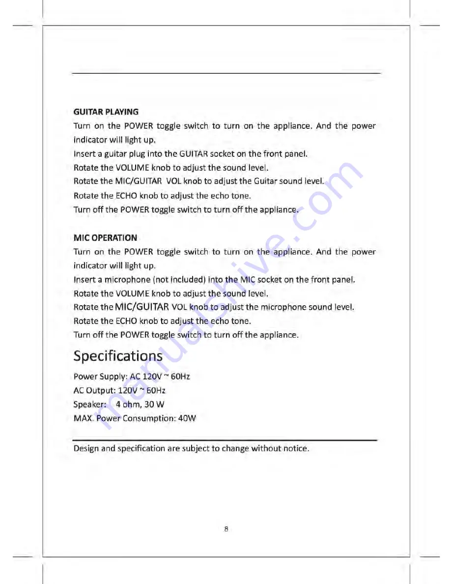 Innovative Technology ITR-155 Operating Manual Download Page 9