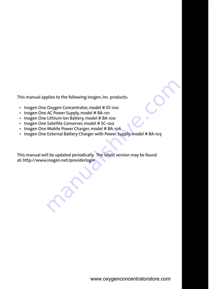 Inogen One Technical Manual Download Page 2