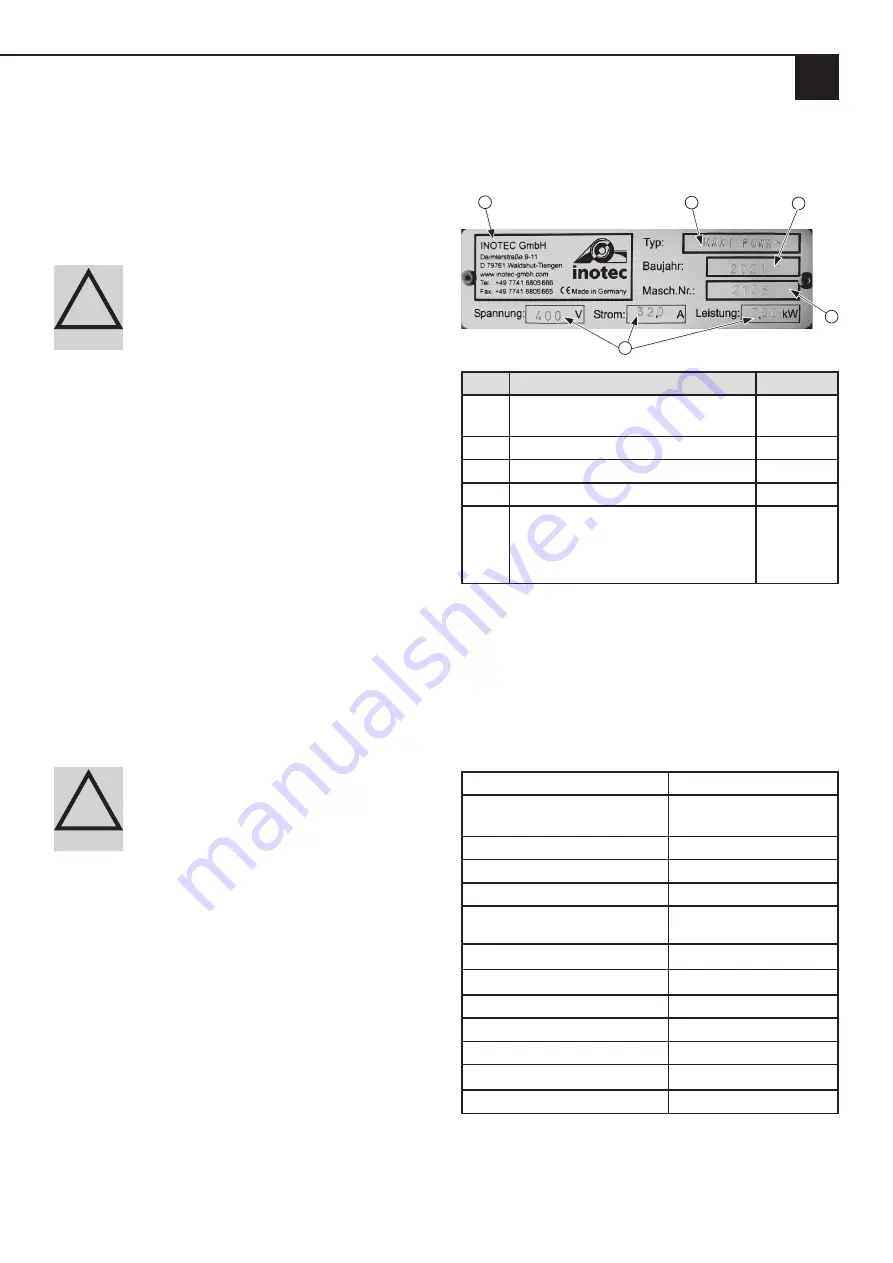 InoTec inoCOMB Maxi Power Original Operating Manual Download Page 9