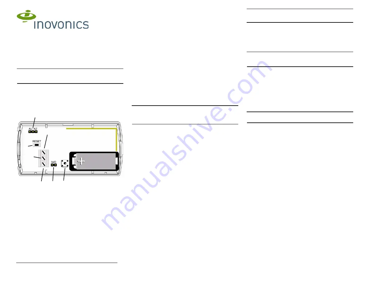 Inovonics EchoStream EN1212 Скачать руководство пользователя страница 1