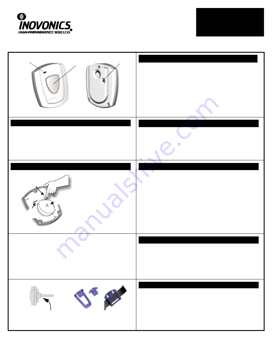 Inovonics FA223S-LTH Installation Instructions Download Page 1