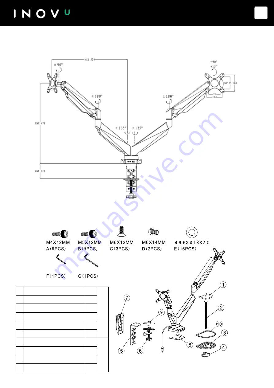 INOVU ARM 2 User Manual Download Page 10