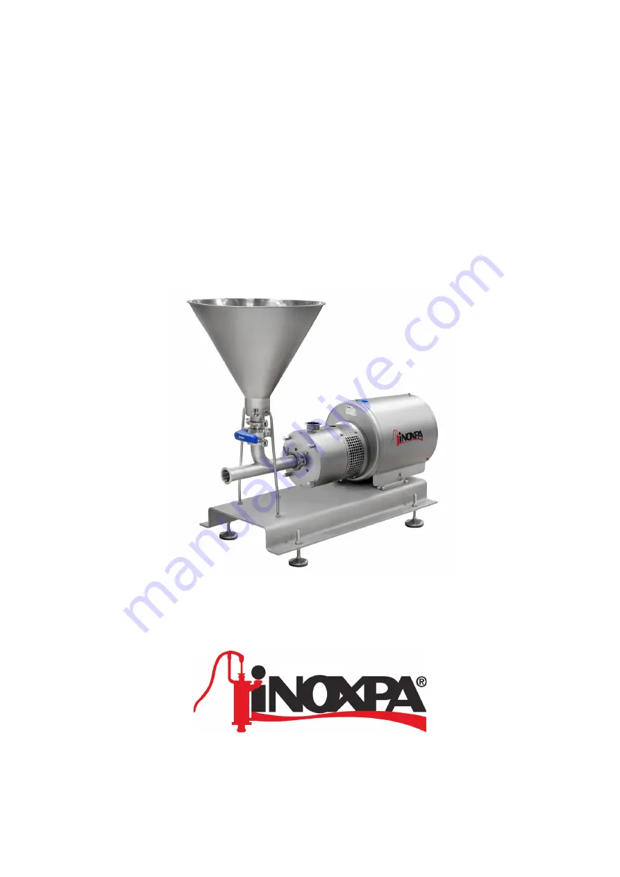 INOXPA MIXBLEND Installation, Service And Maintenance Instructions Download Page 1