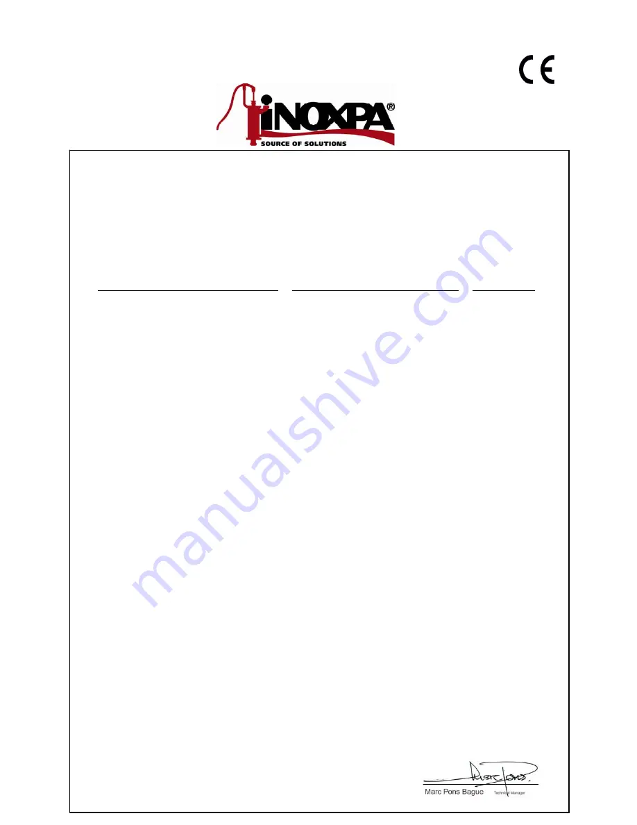 INOXPA PHARMAVALVE Installation, Service & Maintenance Manual Download Page 2