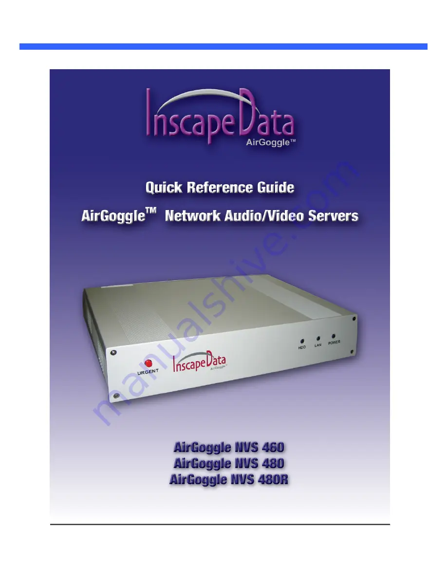 Inscape Data AirGoggle NVS 480R Quick Reference Manual Download Page 1