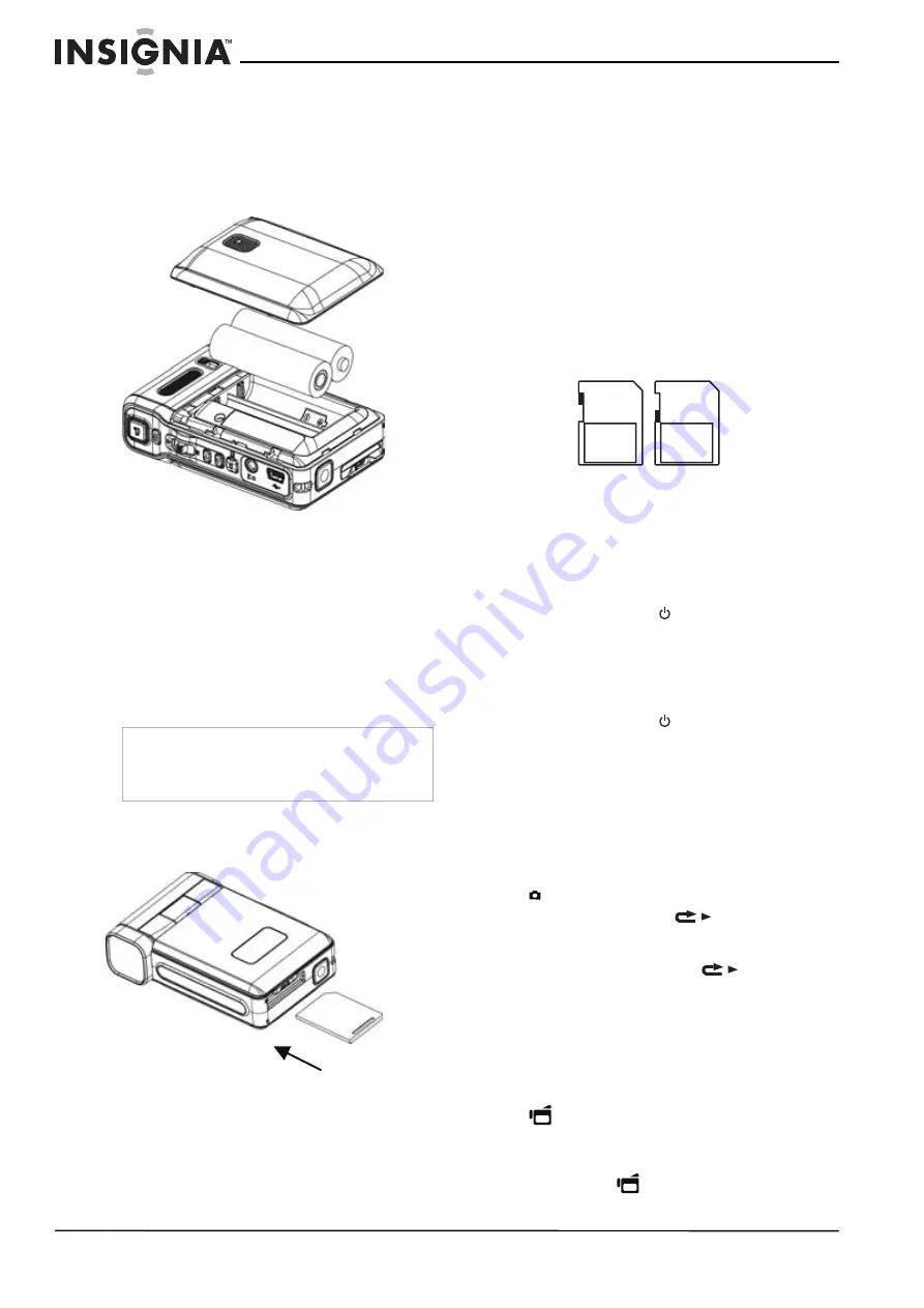 Insignia NS-DCC5SR09 - Camcorder With Digital player/voice Recorder Скачать руководство пользователя страница 8