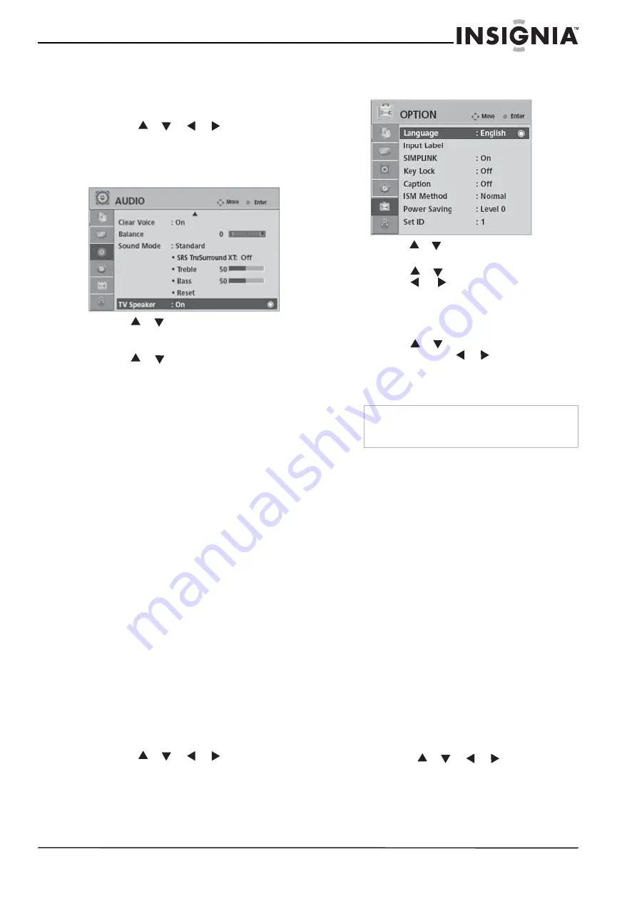 Insignia NS-PDP42/50-09 User Manual Download Page 65