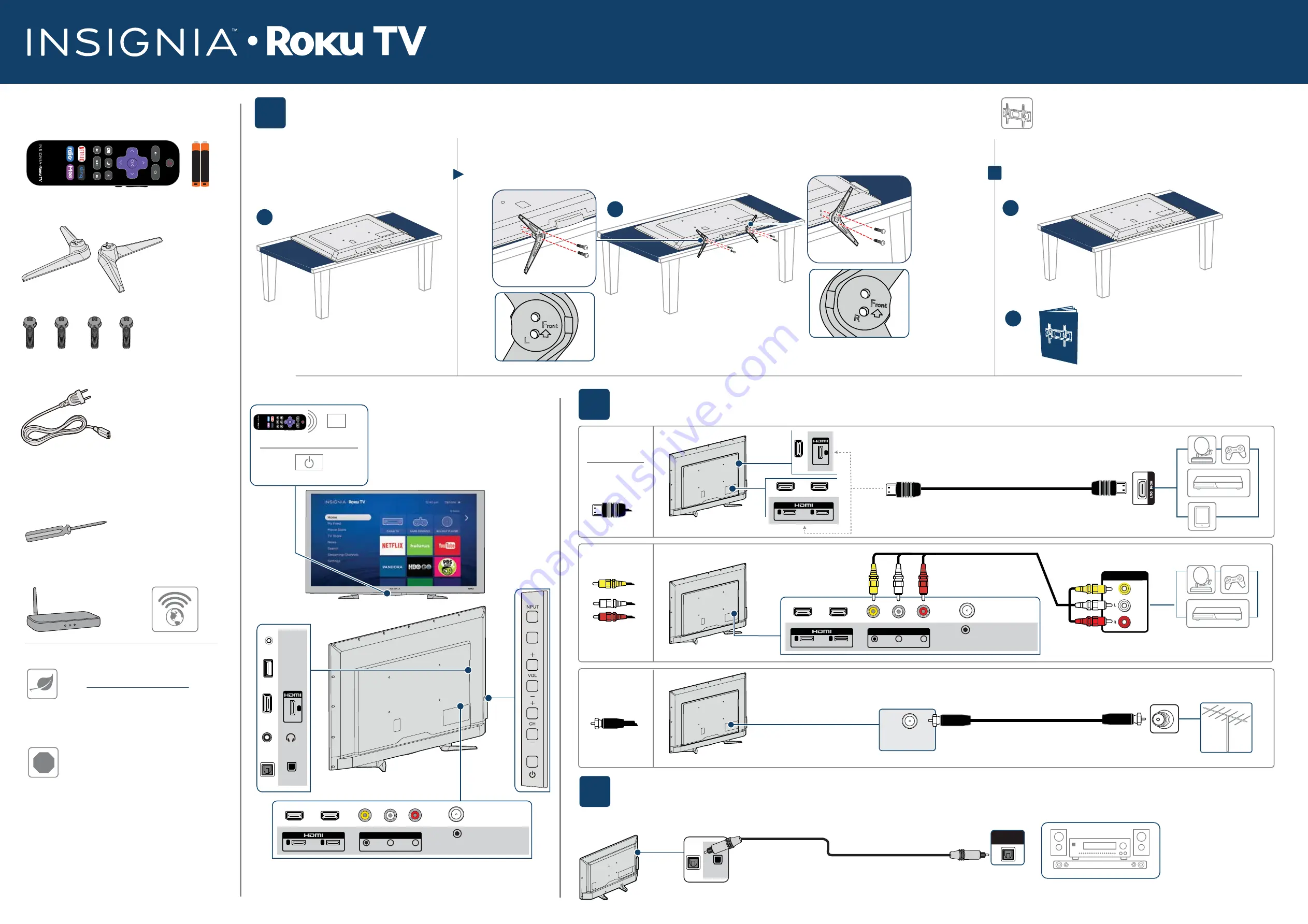 Insignia Roku TV NS-55DR420NA16 Скачать руководство пользователя страница 1