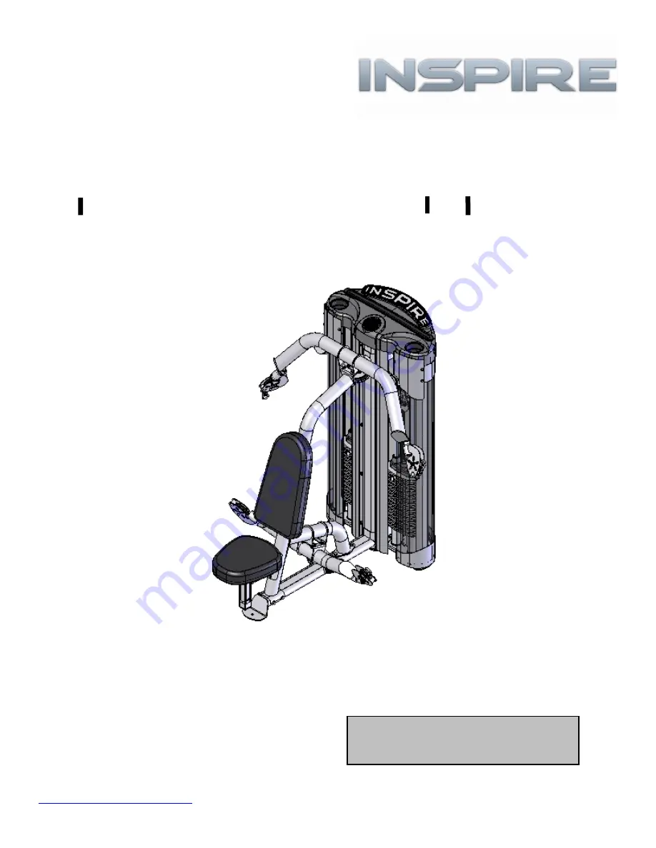 Inspire Dual Chest/Shoulder Assembly & Operation Manual Download Page 1