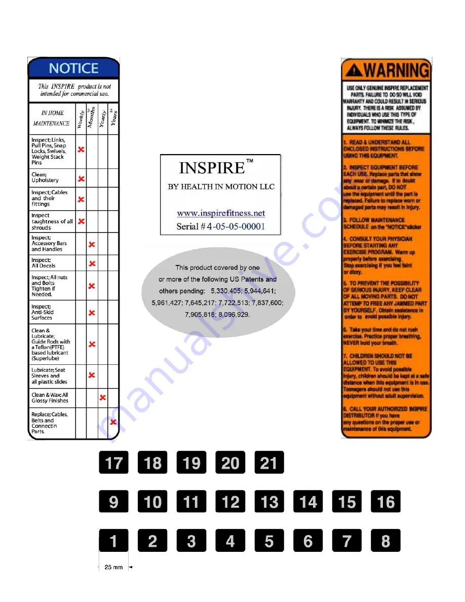 Inspire Dual Lat/Row Assembly & Operation Manual Download Page 25