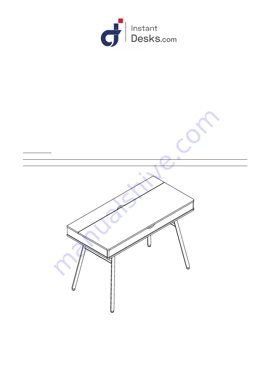 Instant Desks IDA-1462 Assembly Instructions Manual Download Page 1