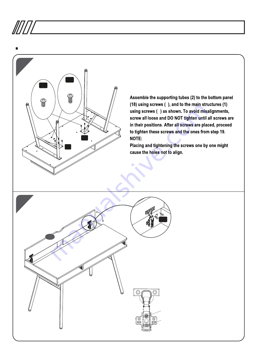 Instant Desks IDA-1462 Assembly Instructions Manual Download Page 11