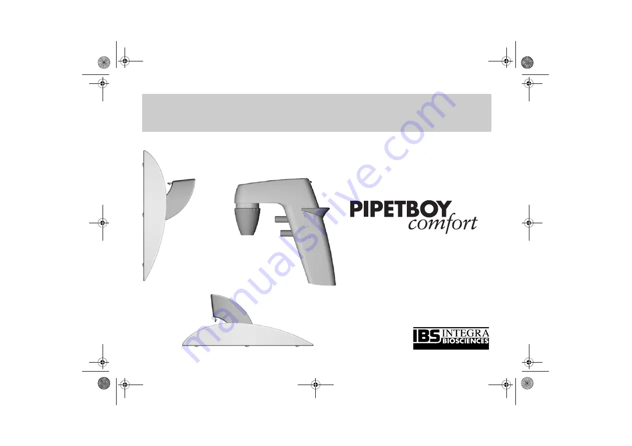 INTEGRA Biosciences PIPETBOY comfort Скачать руководство пользователя страница 1