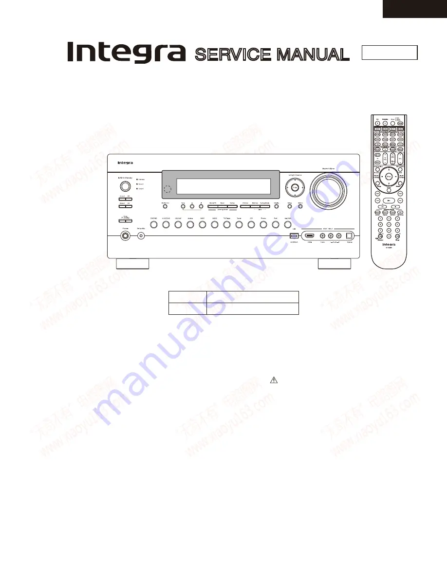 Integra DHC-80.1(B) Скачать руководство пользователя страница 1