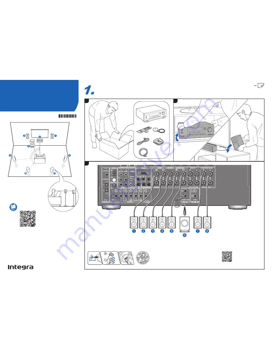 Integra DRX-3.2 Initial Setup Manual Download Page 1