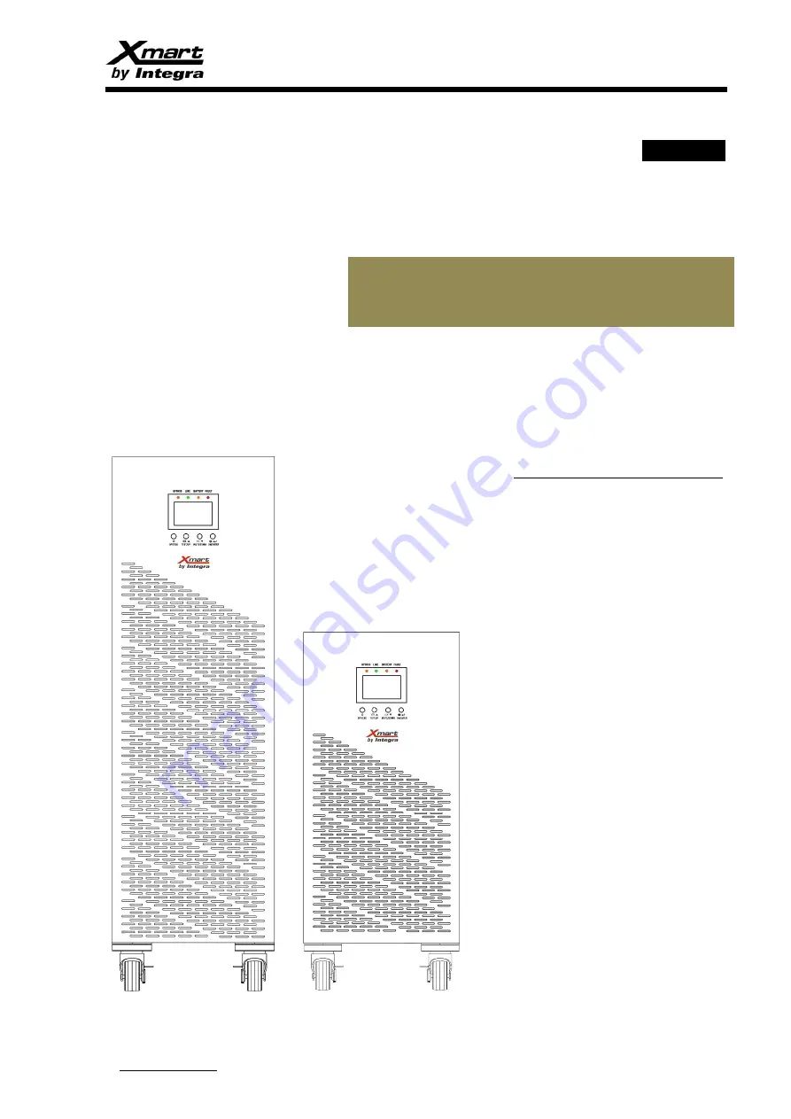 Integra (UL) User Manual Download Page 1