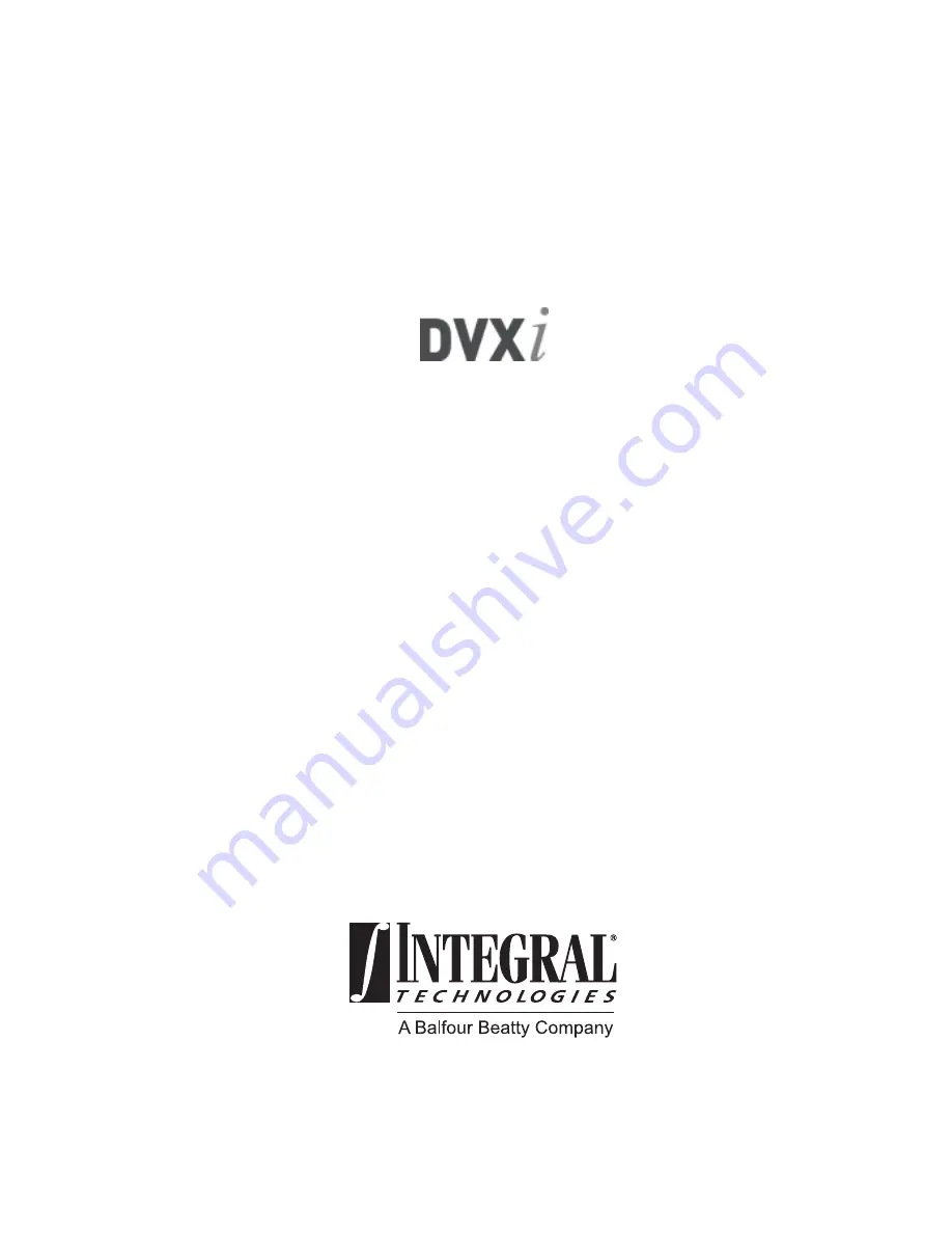 Integral Technologies DVXi TBC4 User Manual Download Page 8