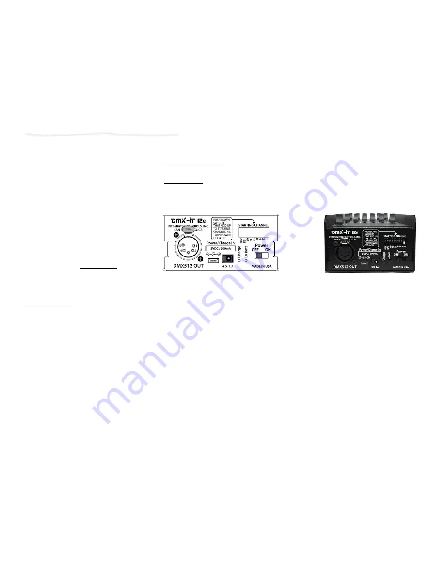 Integrated Controls, Inc. DMX-iT 12e User Manual Download Page 2