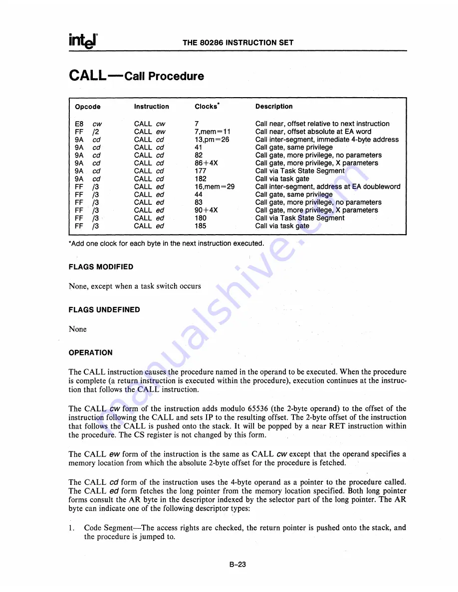 Intel 80286 Скачать руководство пользователя страница 233