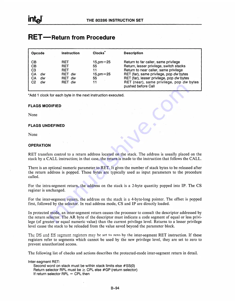 Intel 80286 Скачать руководство пользователя страница 304