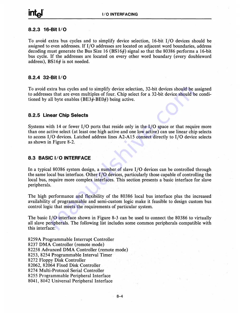 Intel 80386 Hardware Reference Manual Download Page 148