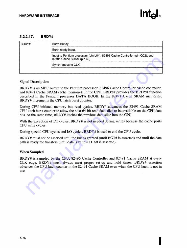 Intel 82491 CACHE SRAM Скачать руководство пользователя страница 181