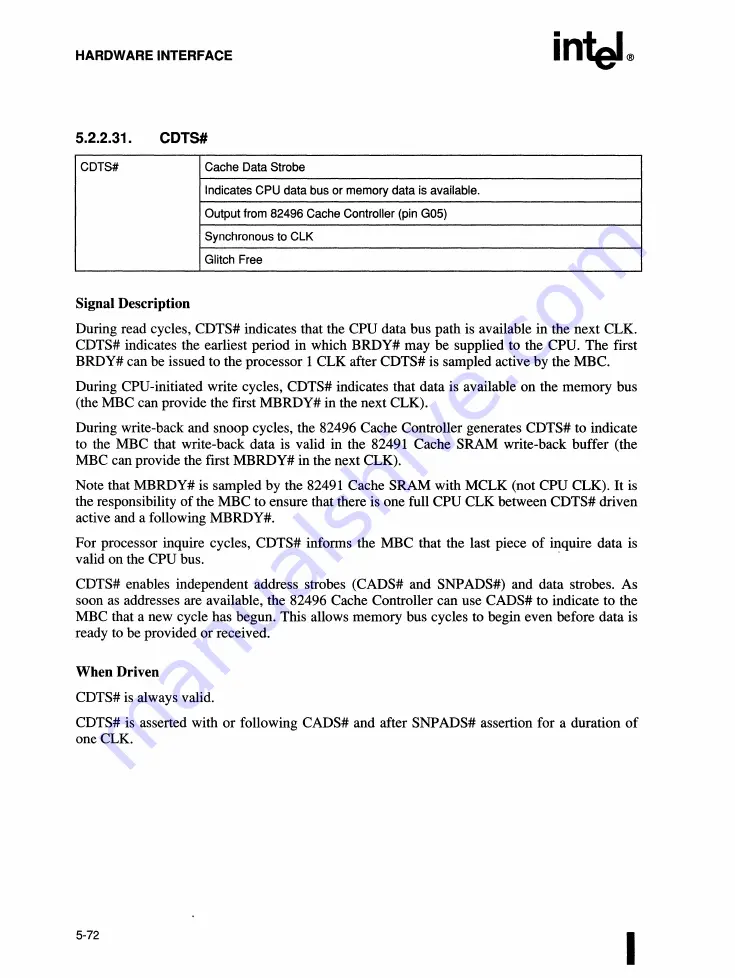 Intel 82491 CACHE SRAM Скачать руководство пользователя страница 197