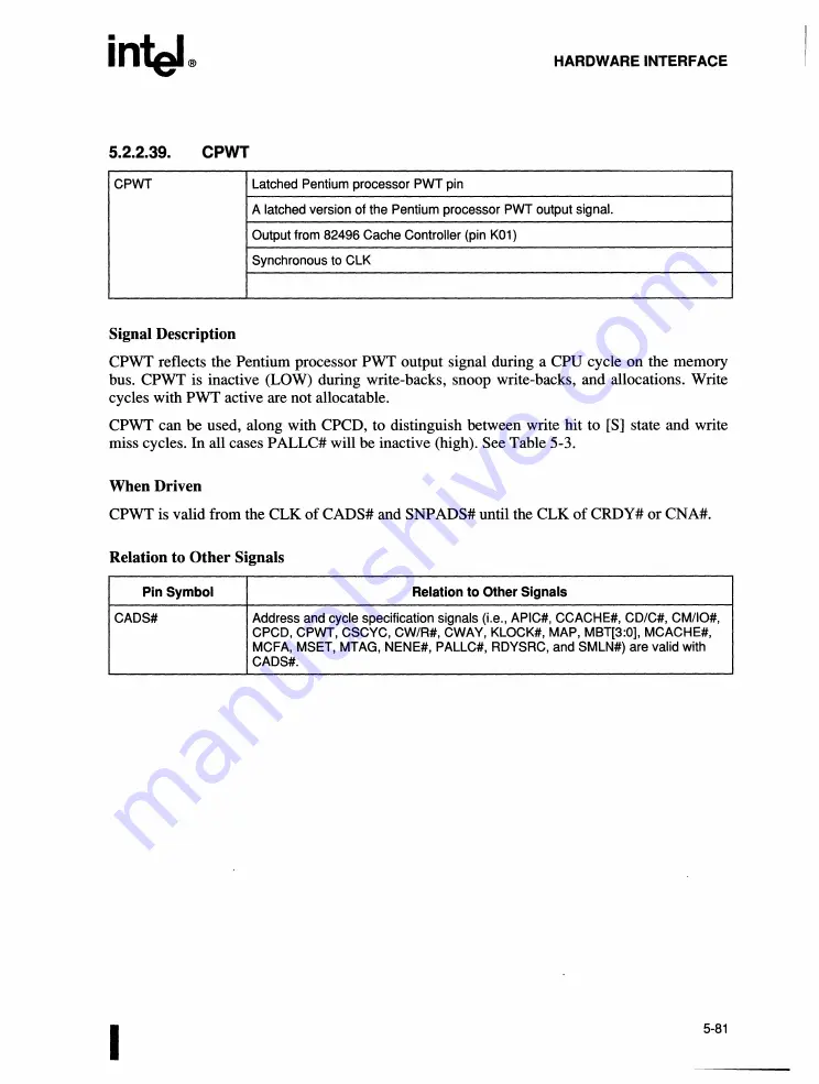 Intel 82491 CACHE SRAM Скачать руководство пользователя страница 206