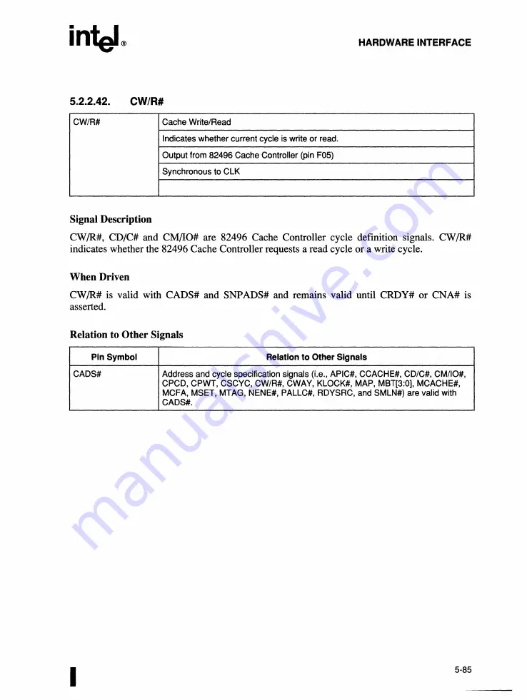 Intel 82491 CACHE SRAM Скачать руководство пользователя страница 210