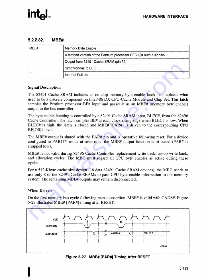 Intel 82491 CACHE SRAM User Manual Download Page 258