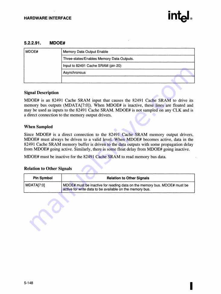 Intel 82491 CACHE SRAM Скачать руководство пользователя страница 273