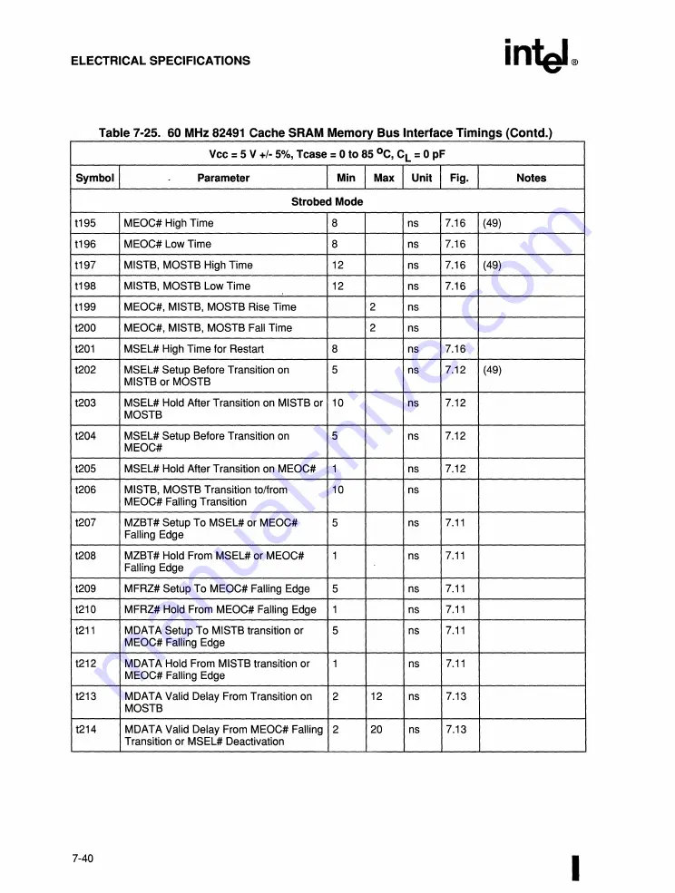 Intel 82491 CACHE SRAM User Manual Download Page 409