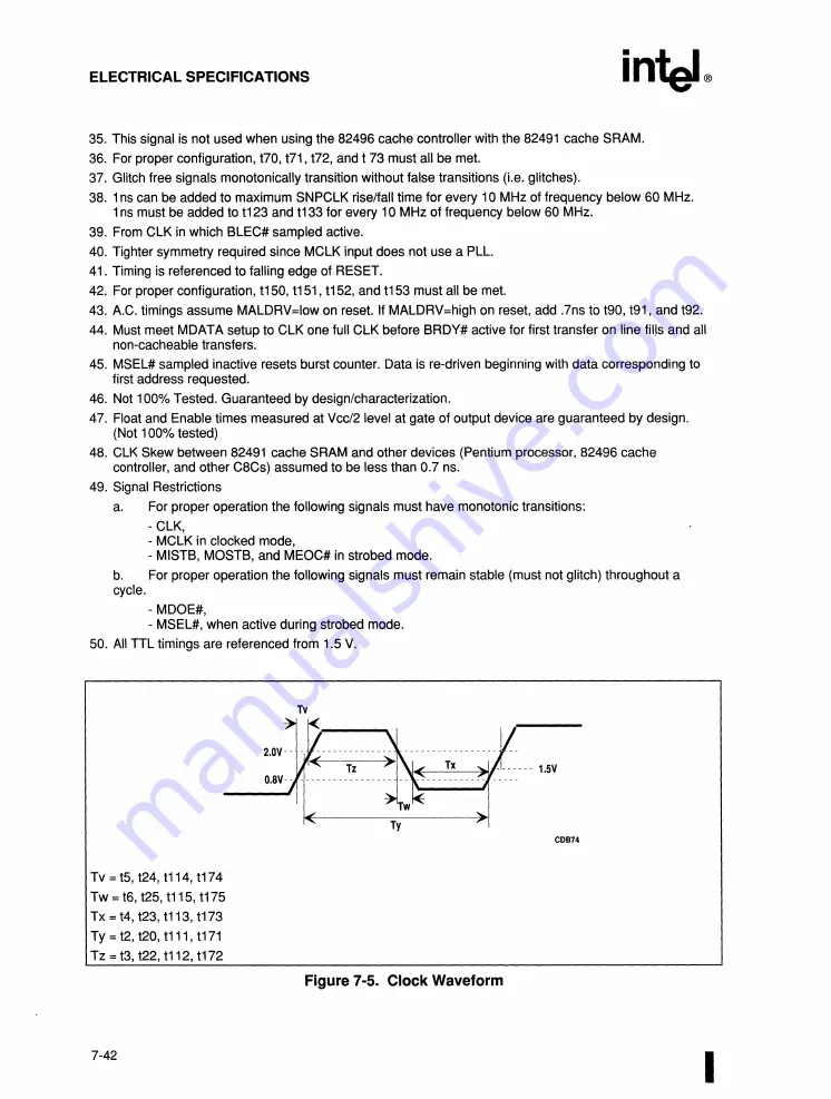 Intel 82491 CACHE SRAM User Manual Download Page 411